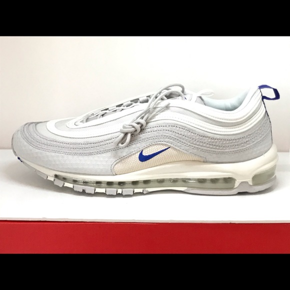 Nike Air Max 97 Premium Pure Platinum Racer Blue - Picture 5 of 8